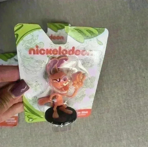 Nickelodeon 3 Mini Figurines Hey Arnold Ren Stimpy Nickelodeon New - Picture 2 of 7